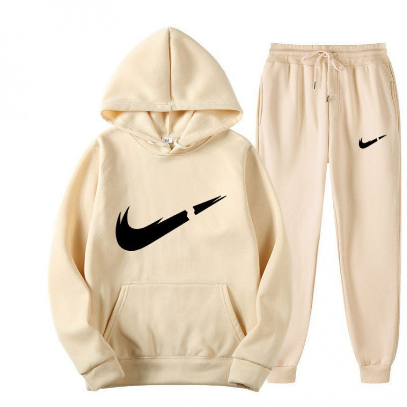 Sporty Men's Hooded Casual Tracksuit Set, Spring Fashion Men's Leisure Sportswear Outfit