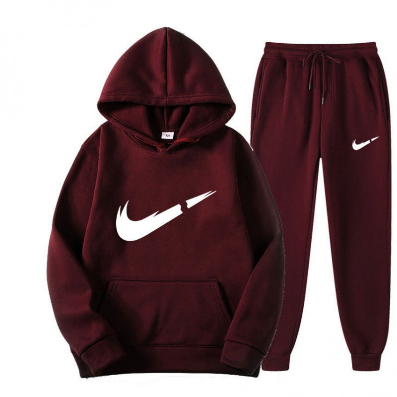 Sporty Men's Hooded Casual Tracksuit Set, Spring Fashion Men's Leisure Sportswear Outfit