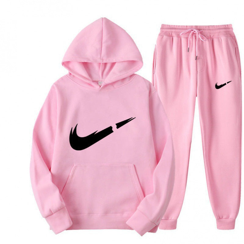 Sporty Men's Hooded Casual Tracksuit Set, Spring Fashion Men's Leisure Sportswear Outfit