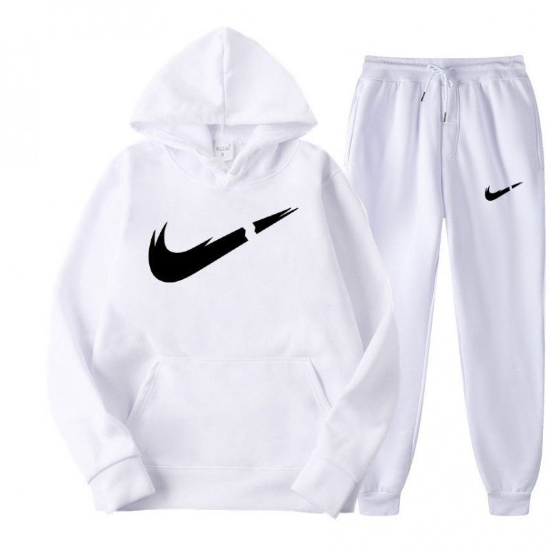 Sporty Men's Hooded Casual Tracksuit Set, Spring Fashion Men's Leisure Sportswear Outfit